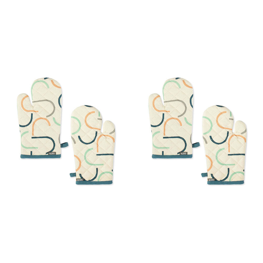 2PK Kas Australia Mari Oven Mitts Pair Set 18x33cm - Multicoloured