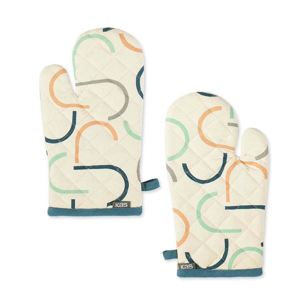 2PK Kas Australia Mari Oven Mitts Pair Set 18x33cm - Multicoloured