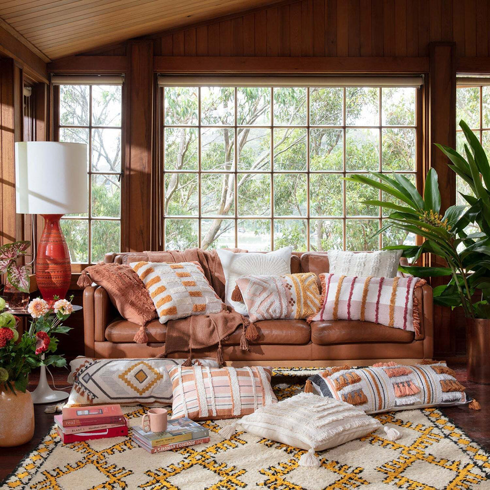 Kas Australia Lyric Filled Cushion Decor Rectangular 35x80cm - Multi