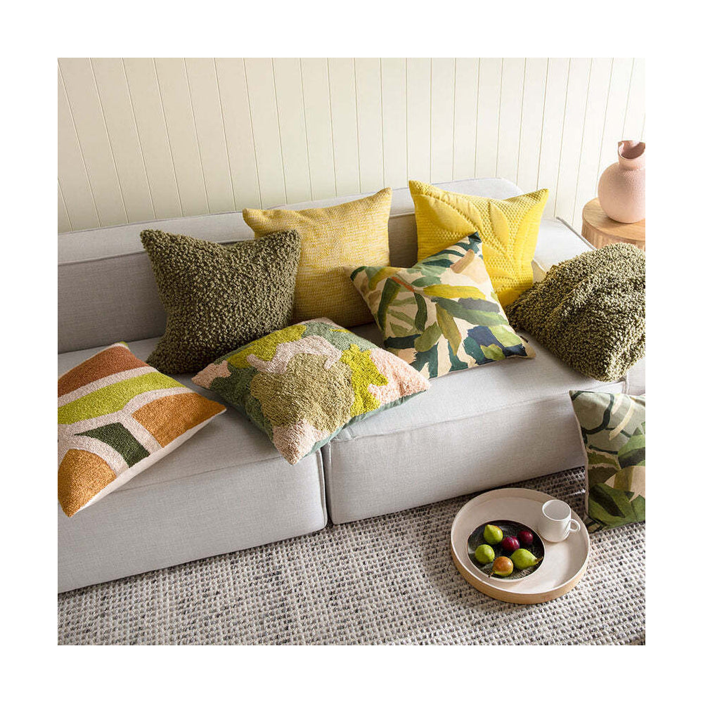 Kas Australia Rye Filled Cushion Decor Square 50x50cm - Willow