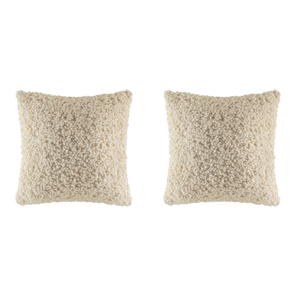 2PK Kas Australia Rye Filled Cushion Decor Square 50x50cm - Cream