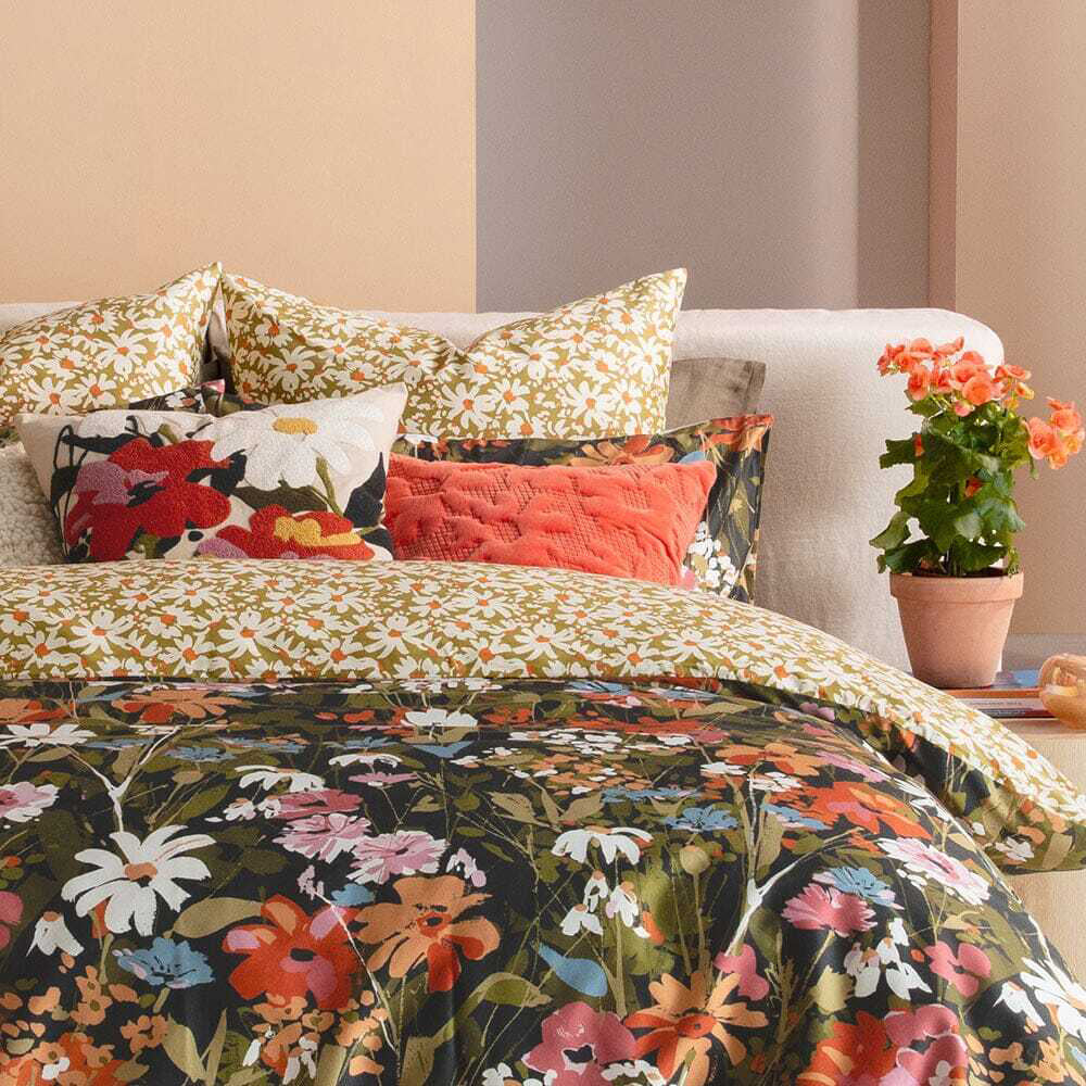 Kas Australia Fresca Filled Cushion Decor Square 50x50cm - Tomato