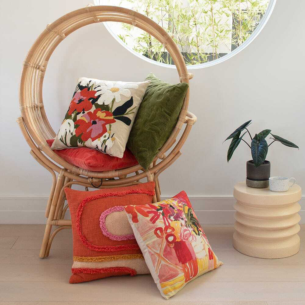 Kas Australia Olie Filled Cushion Decor Square 50x50cm - Multicoloured