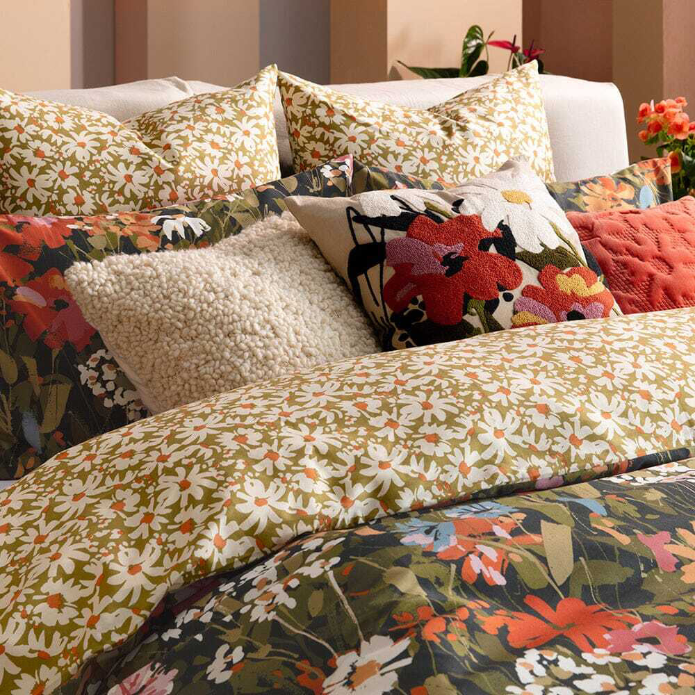 Kas Australia Olie Filled Cushion Decor Square 50x50cm - Multicoloured