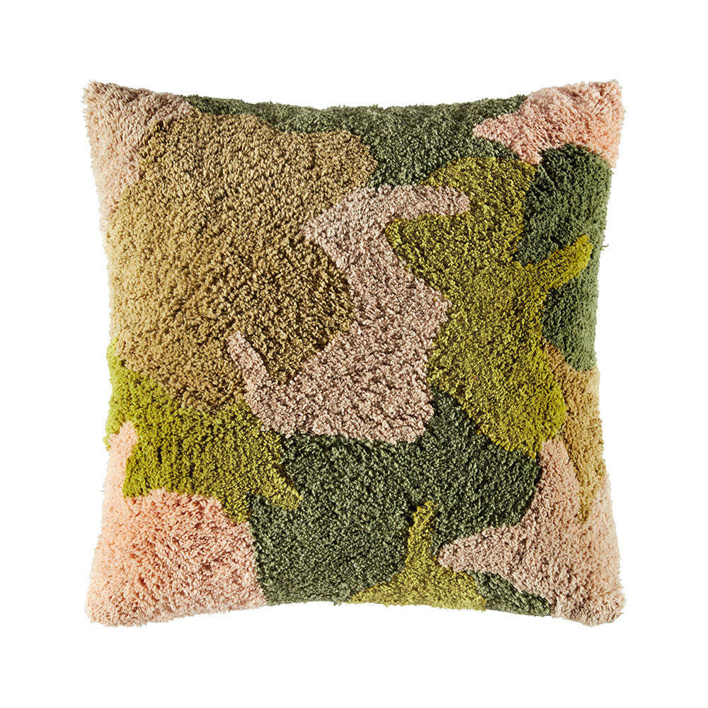 Kas Australia Carta Filled Cushion Decor Square 50x50cm - Green