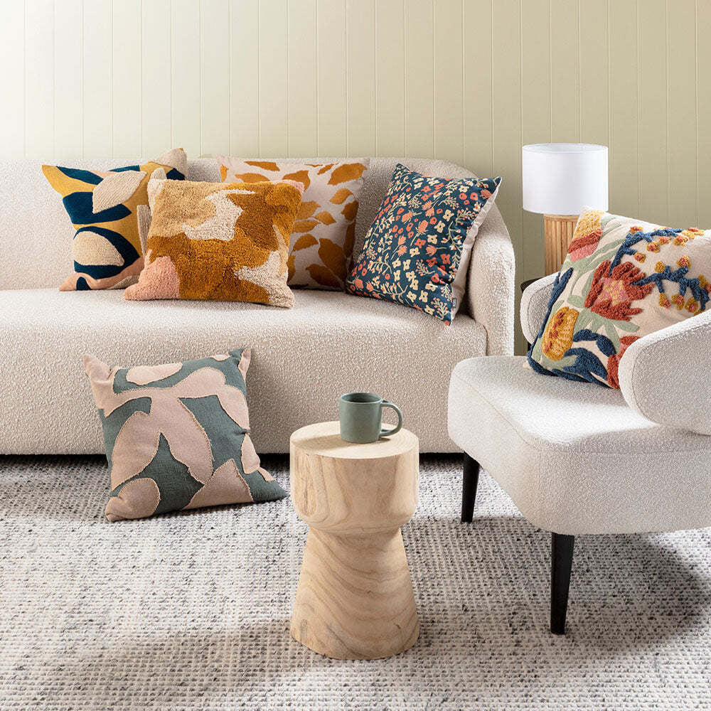 Kas Australia Ferndale Filled Cushion Decor Square 50x50cm - Multicoloured