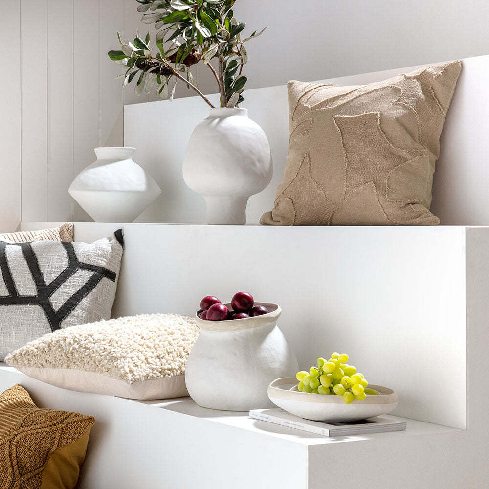 Kas Australia Heath Filled Cushion Decor Square 50x50cm - Fawn