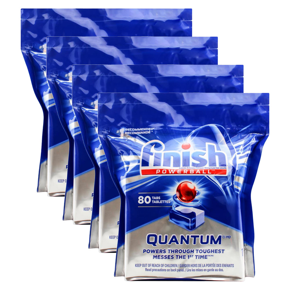 4x 80pc Finish Powerball Dishwashing Quantum Tablets
