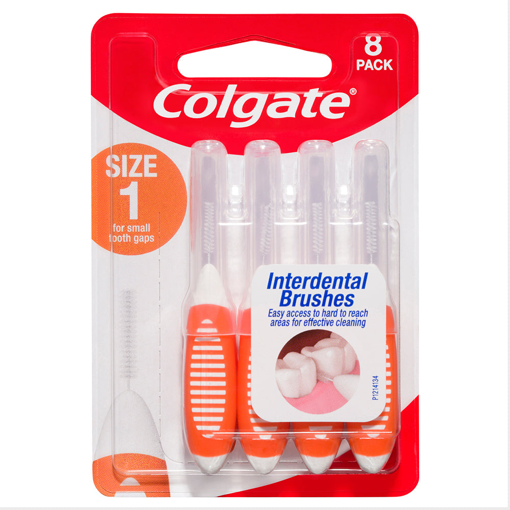2x 8PK Colgate Interdental Brush - Size 1