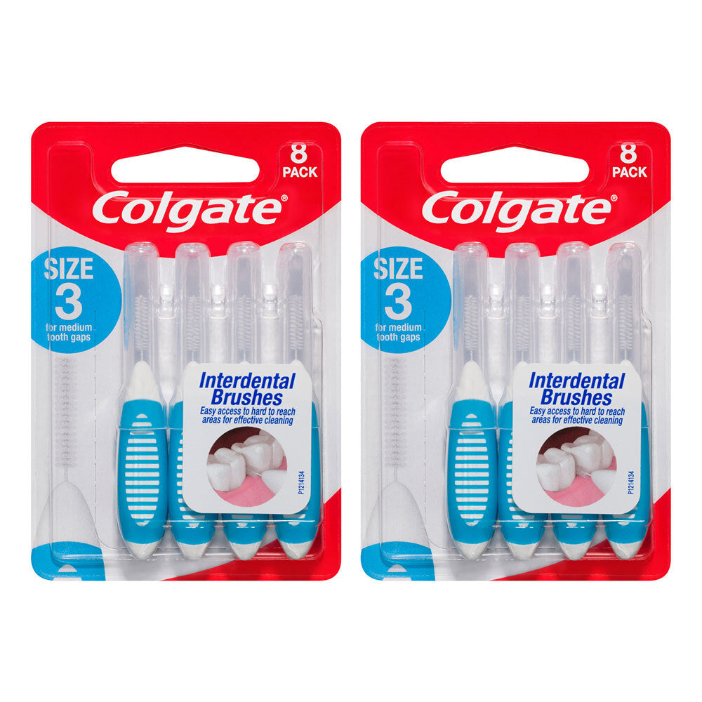 2x 8PK Colgate Interdental Brush - Size 3
