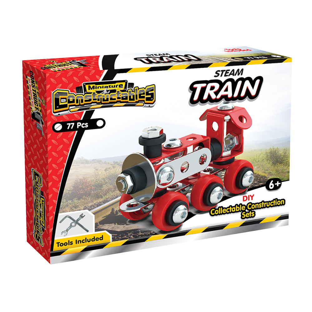 2x 77pc Construct IT Constructables DIY Train Toy Set w/ Tools Kids 6y+ Red