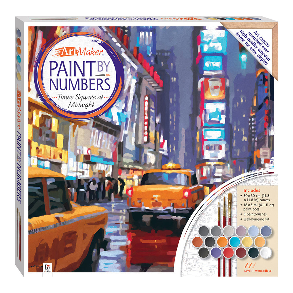 2PK Paint by Numbers Canvas Times Square at Midnight DIY Art/Craft
