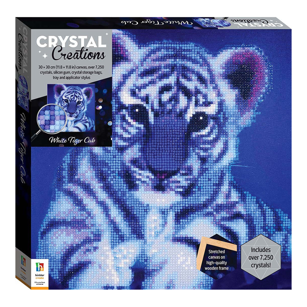 2PK Junior Explorers Crystal Creations Canvas: White Tiger Cub