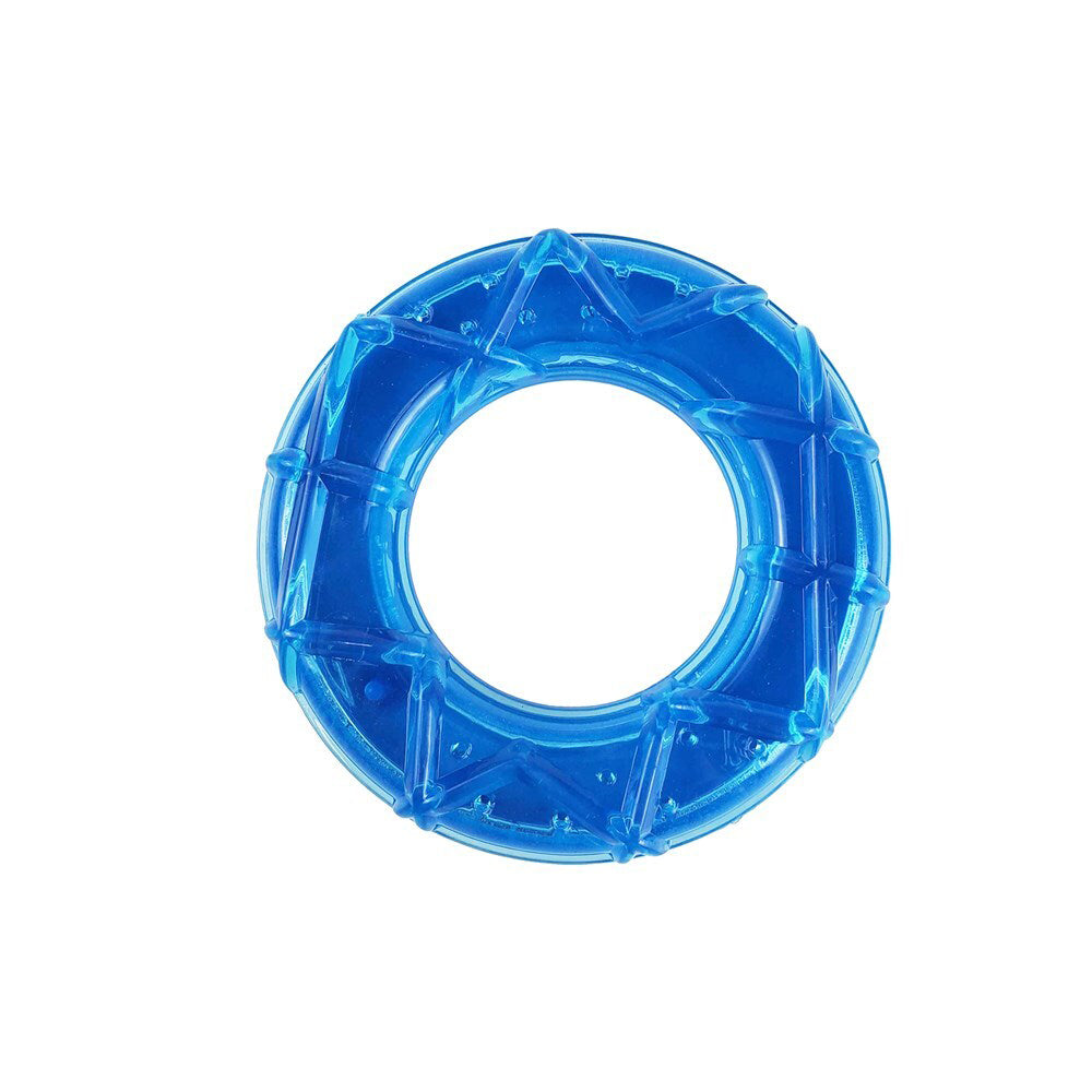 2PK Rosewood Meaty Beef Cooling Ring Pet Dog Refreshing Interactive Play Toy Blue