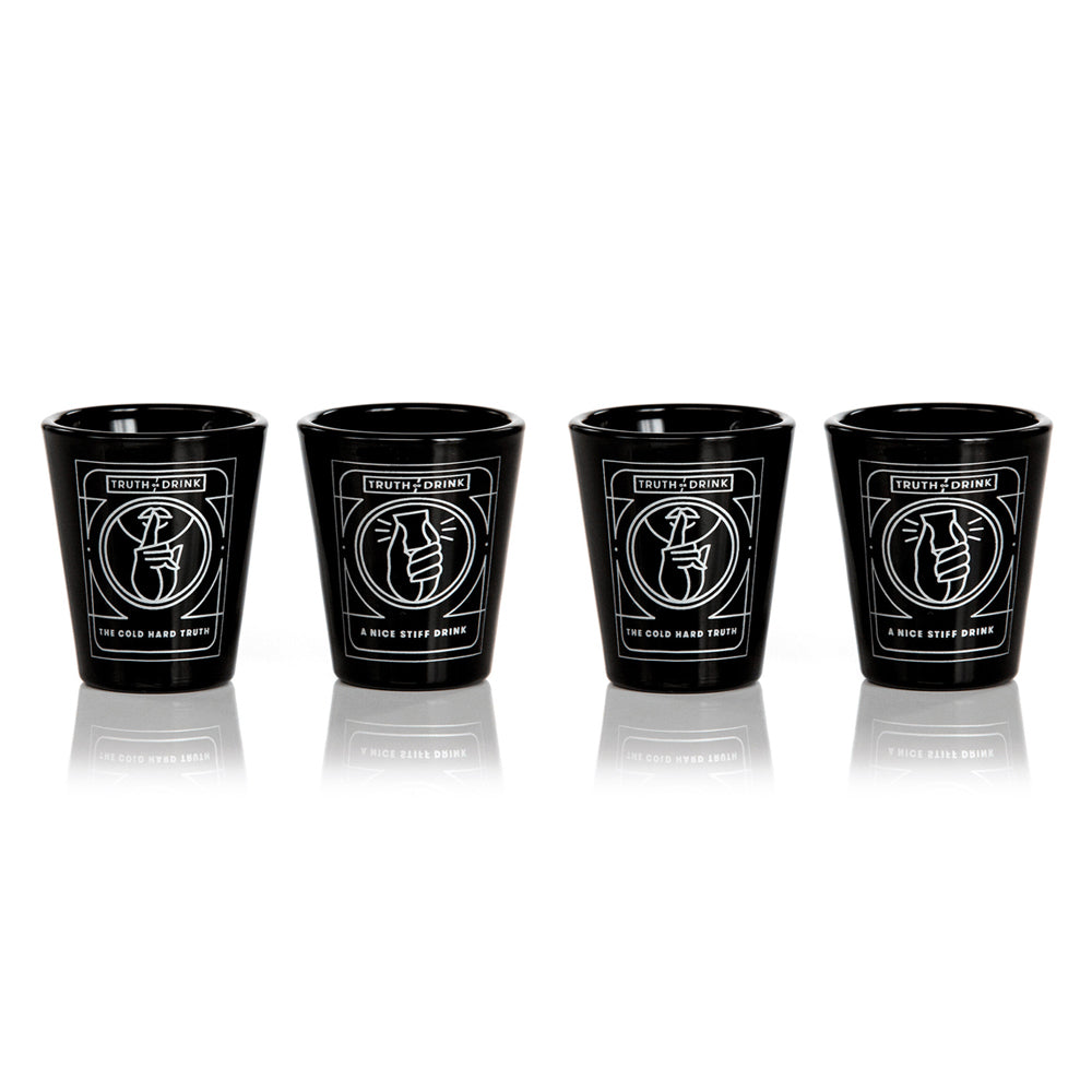 2x 2pc Cut Games Truth or Drink Shot Glasses Party Game 18y+