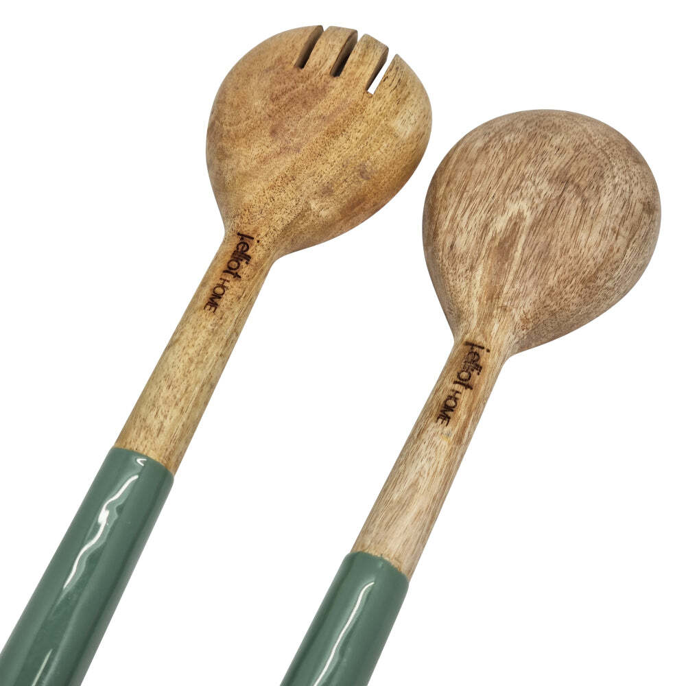 2PK J.Elliot Home Stella Salad Servers 30x7cm Peppermint & Natural