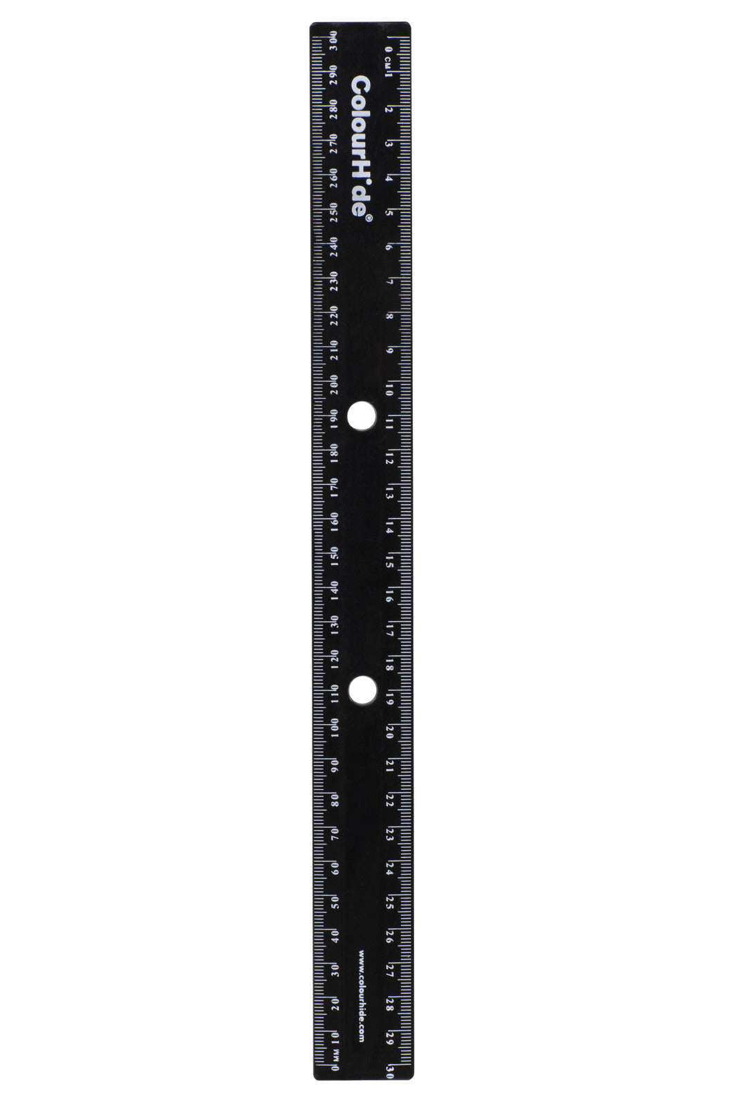 2PK 6pc Colourhide 30cm Bindermate Ruler For Ring Binder - Black