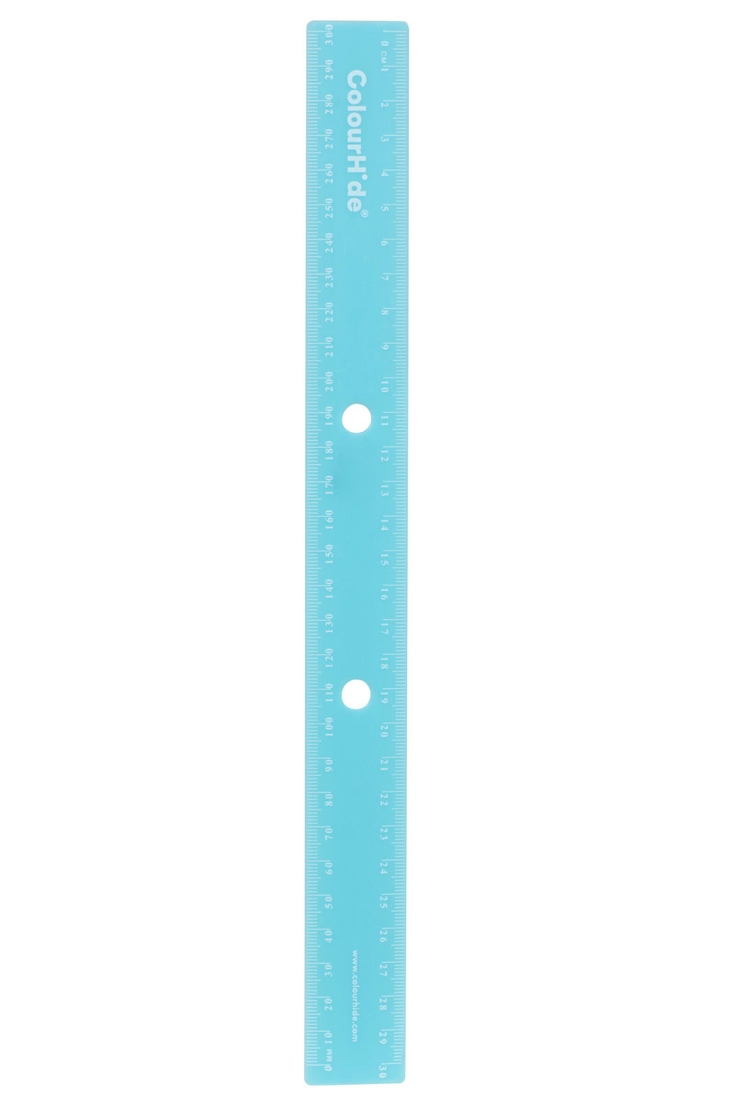 2PK 6pc Colourhide 30cm Bindermate Ruler For Ring Binder - Aqua