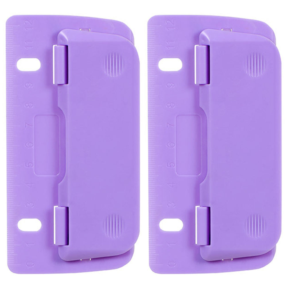 2x ColourHide Bindermate 2 Hole Punch Maker - Purple
