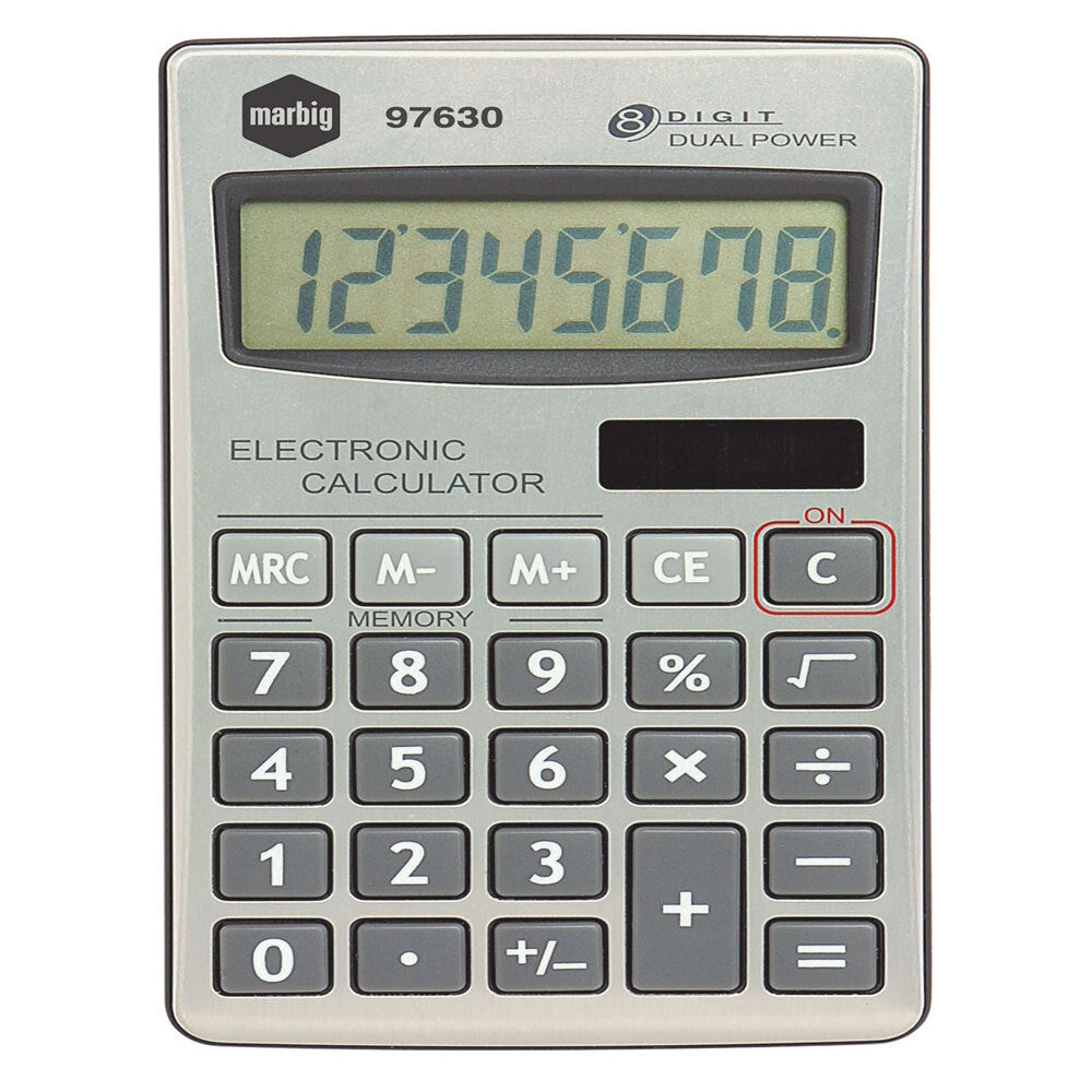 2PK Marbig 8 Digit Calculator Handheld