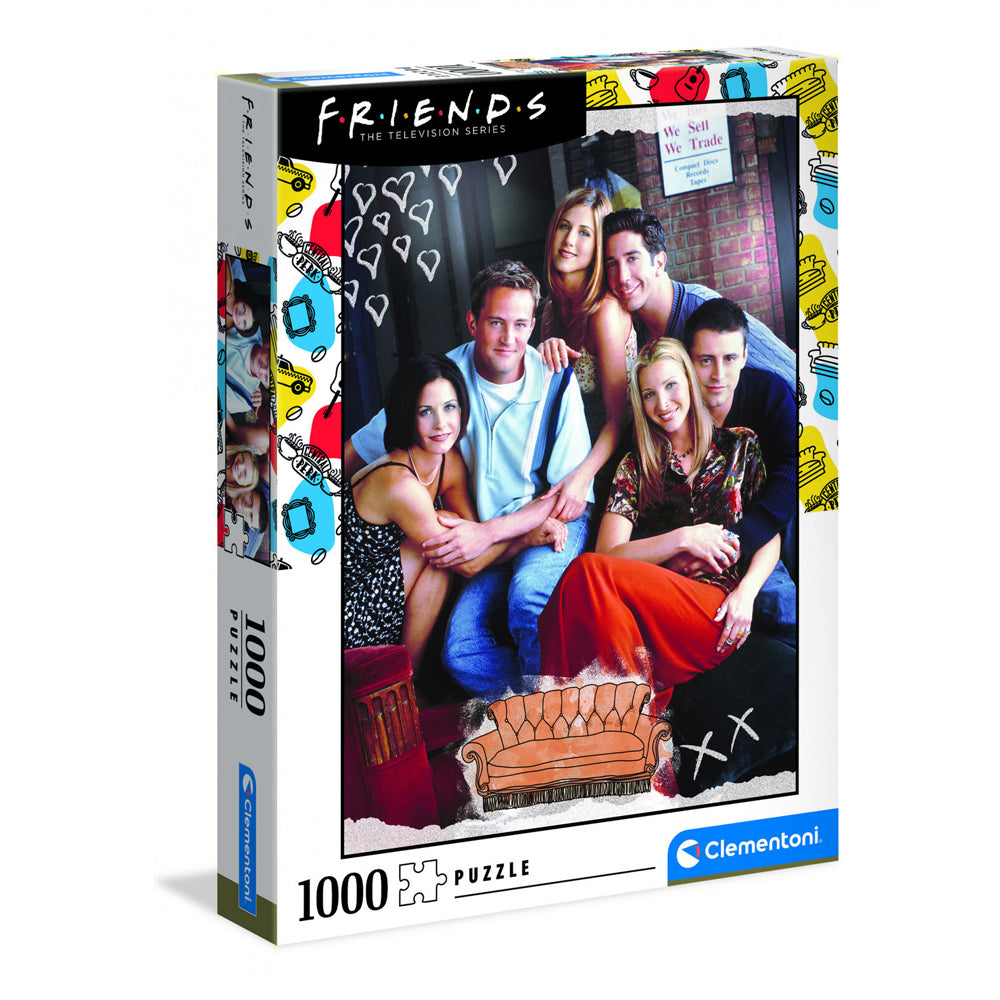 2x 1000pc Clementoni Friends Group Shot Jigsaw Puzzle 69x50cm