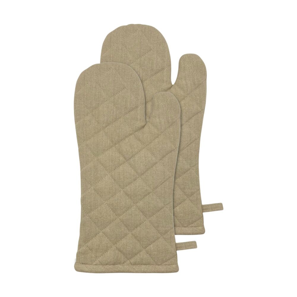 4PK J.Elliot Home Jules Oven Mitt Kitchen Accessory 19x35x2cm Beige