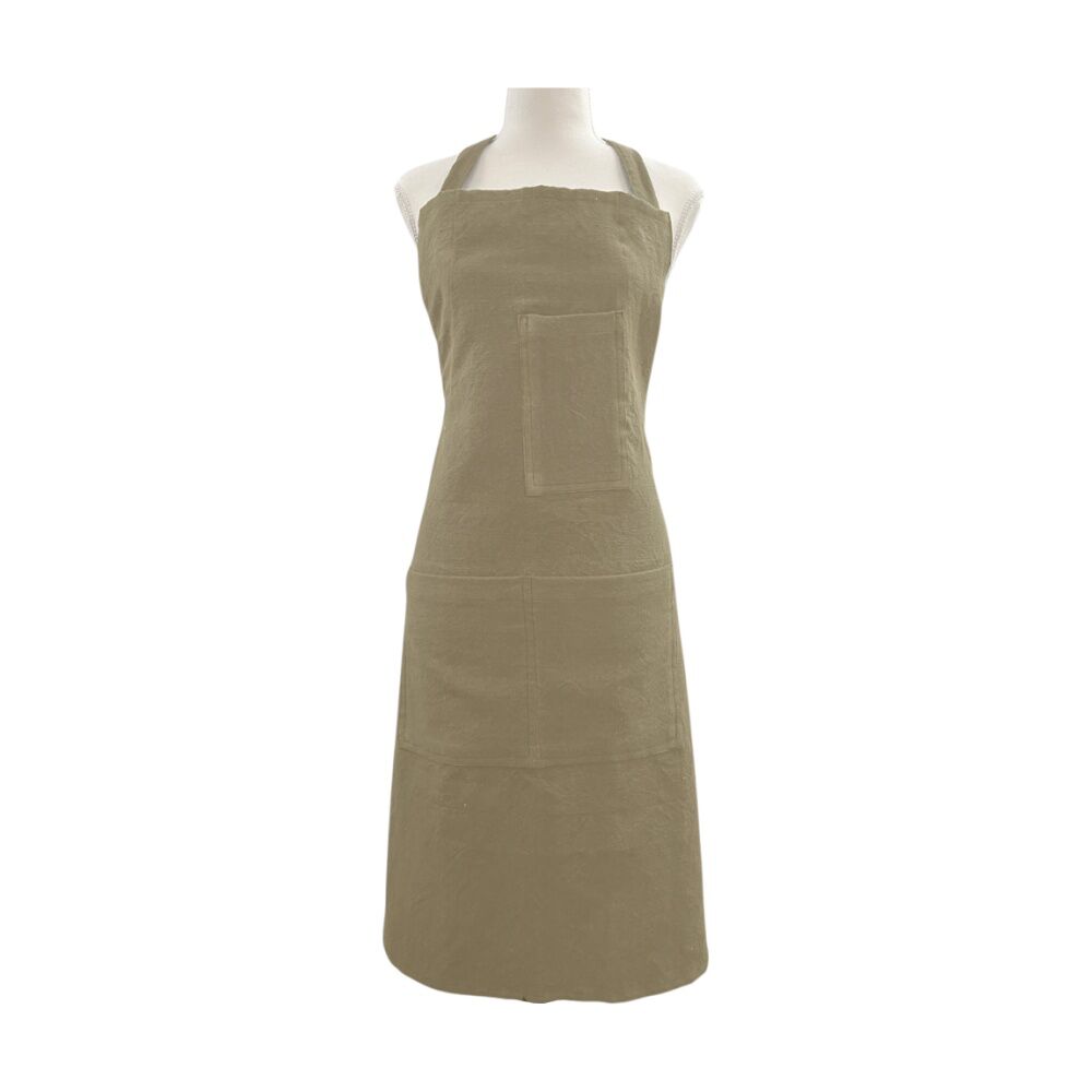 J.Elliot Home Jules Cotton Linen Kitchen Apron 83x68x0.3cm Beige