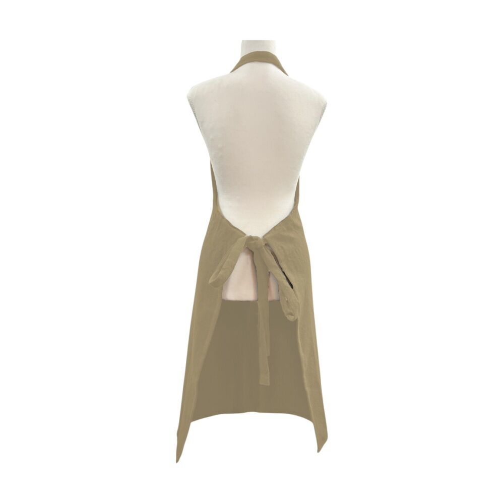 2PK J.Elliot Home Jules Cotton Linen Kitchen Apron 83x68x0.3cm Beige