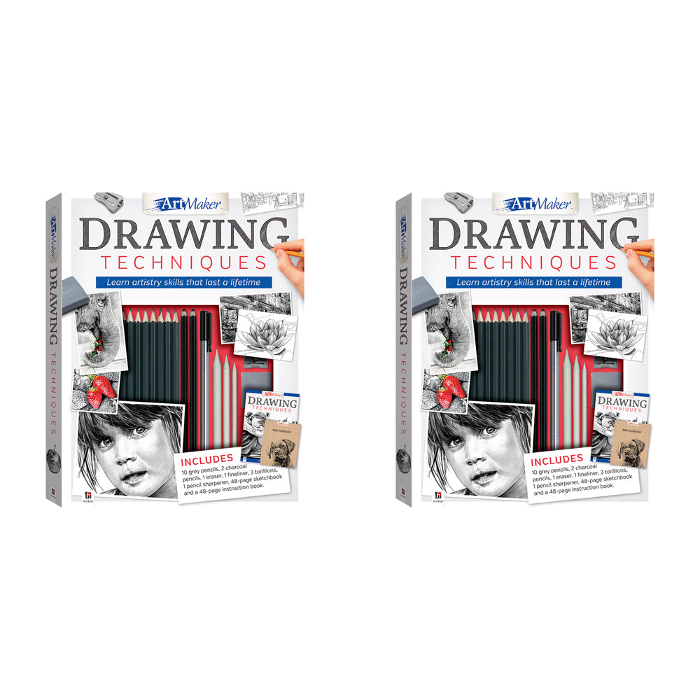 2PK Art Maker Drawing Techniques Illustration Activity Kit Teens/Adults 12y+