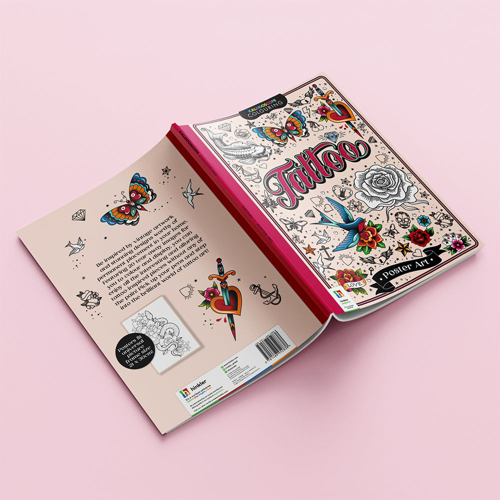 4x Kaleidoscope Poster Art Tattoo Art Kids/Childrens Art/Craft Book 8y+