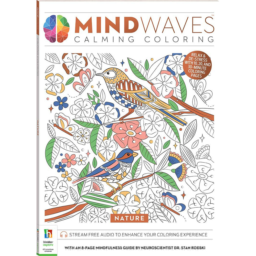 3x Art Maker Mindwaves Calming Coloring Nature Adult Activity Book