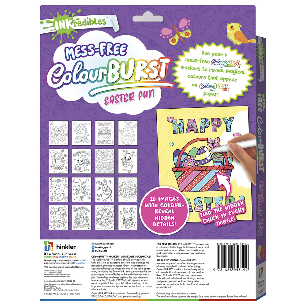 2x Inkredibles Colour Burst Easter Fun Colouring Activity Kit 3y+