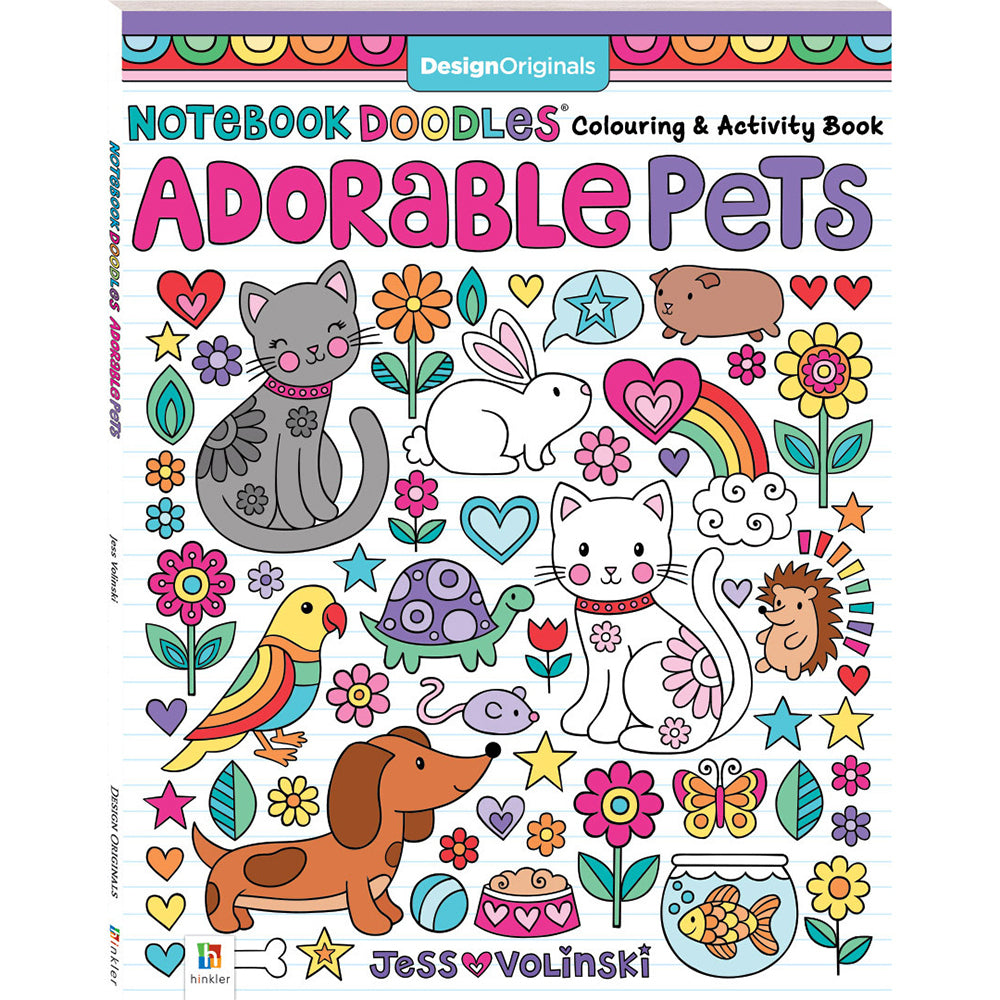4x Kaleidoscope Notebook Doodles: Adorable Pets Childrens Book 5y+