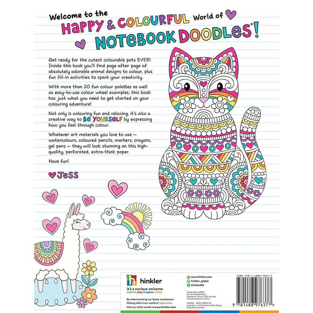 4x Kaleidoscope Notebook Doodles: Adorable Pets Childrens Book 5y+