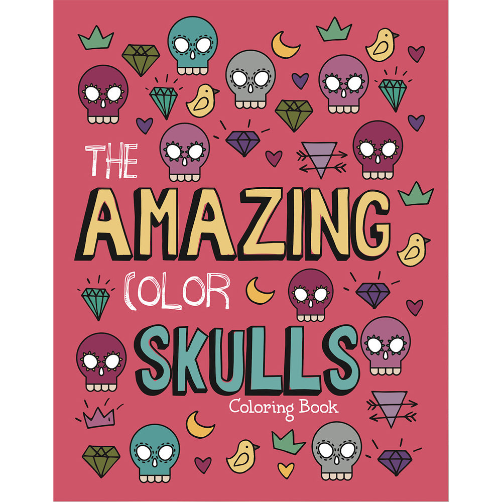 6x Hinkler Explore Foil Skulls Colouring: Amazing Colouring Book