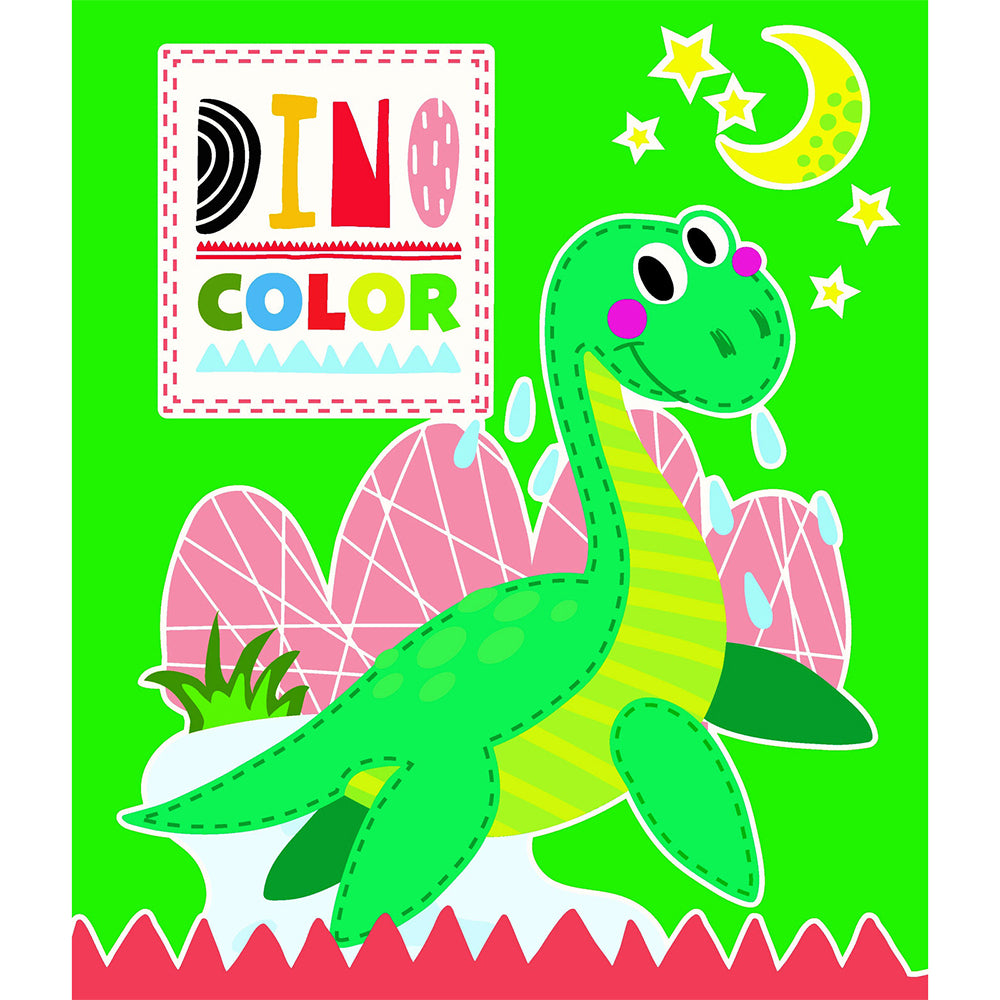 6x Bookoli Dinosaur Colouring Green Dinosaur Kids Colouring Book