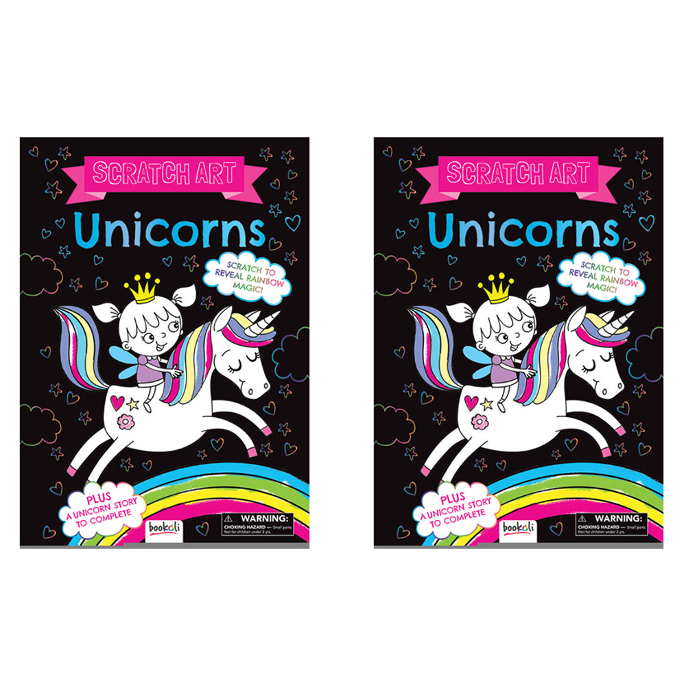 2x Bookoli Unicorns : Scratch Art And Craft Activity Set