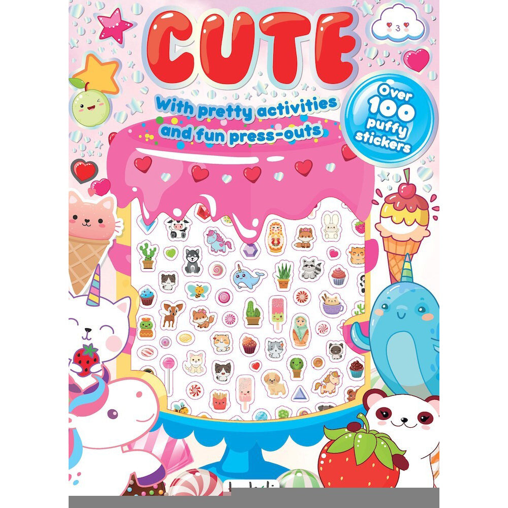 4x Bookoli Puffy Sticker Windows Cute Kids Activity Book