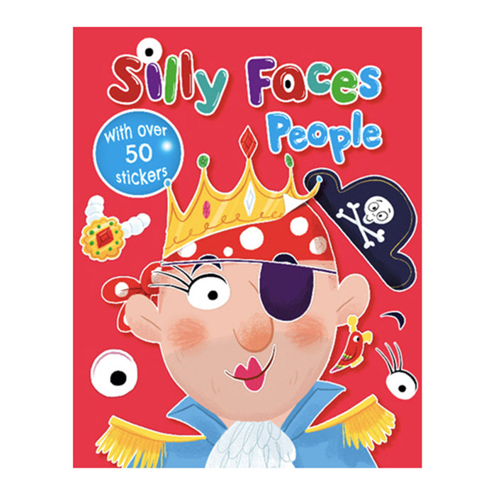 4x Bookoli Silly Faces People Kids Sticker Activity Book