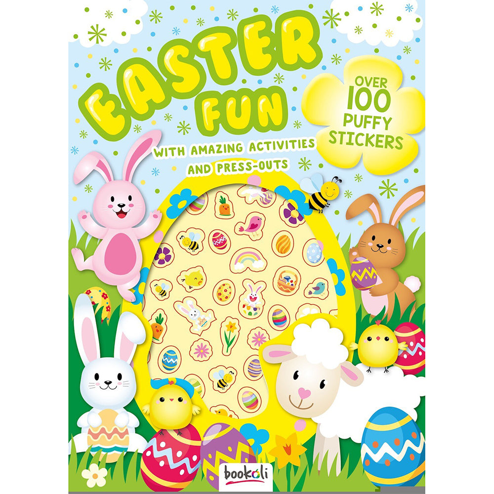 4x Bookoli Puffy Sticker Windows: Easter Kids Activity Book