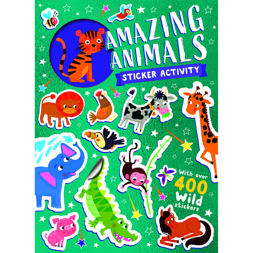 4x Bookoli Funky Stickers Amazing Animals Kids Activity Book