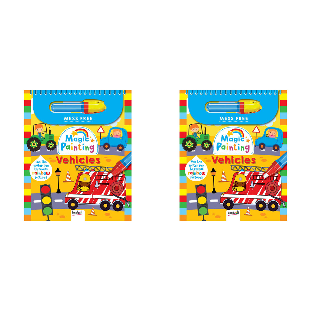 2PK Junior Explorers Magic Painting Vehicles Kids/Children Activity Book
