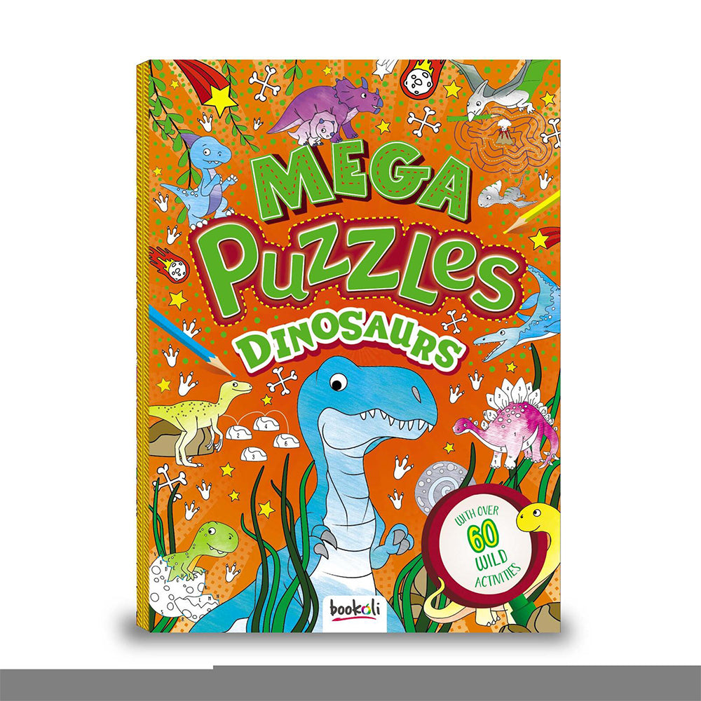 6x Bookoli Mega Puzzles: Dinosaurs Childrens Puzzle Book 3y+