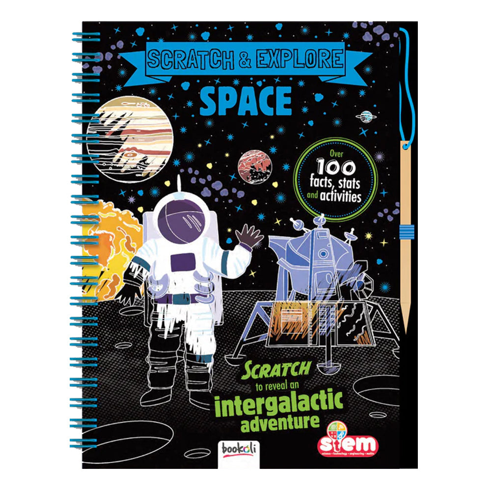 3PK Scratch & Learn Space Kids/Children Activity Book 8-12y