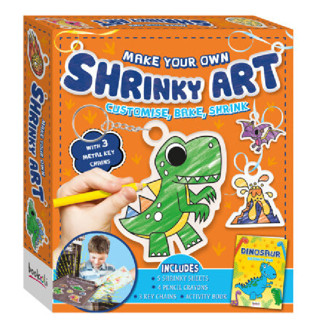 3PK Bookoli Fun Kit: Make Your Own Dinosaur Shrinky Art