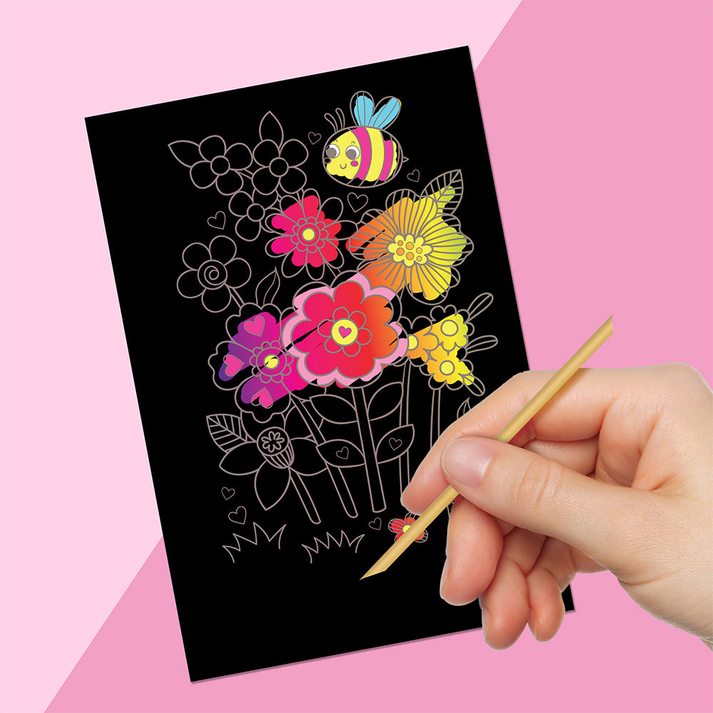 2x Bookoli Scratch Art Fun Love Art/Craft Activity Book 4y+
