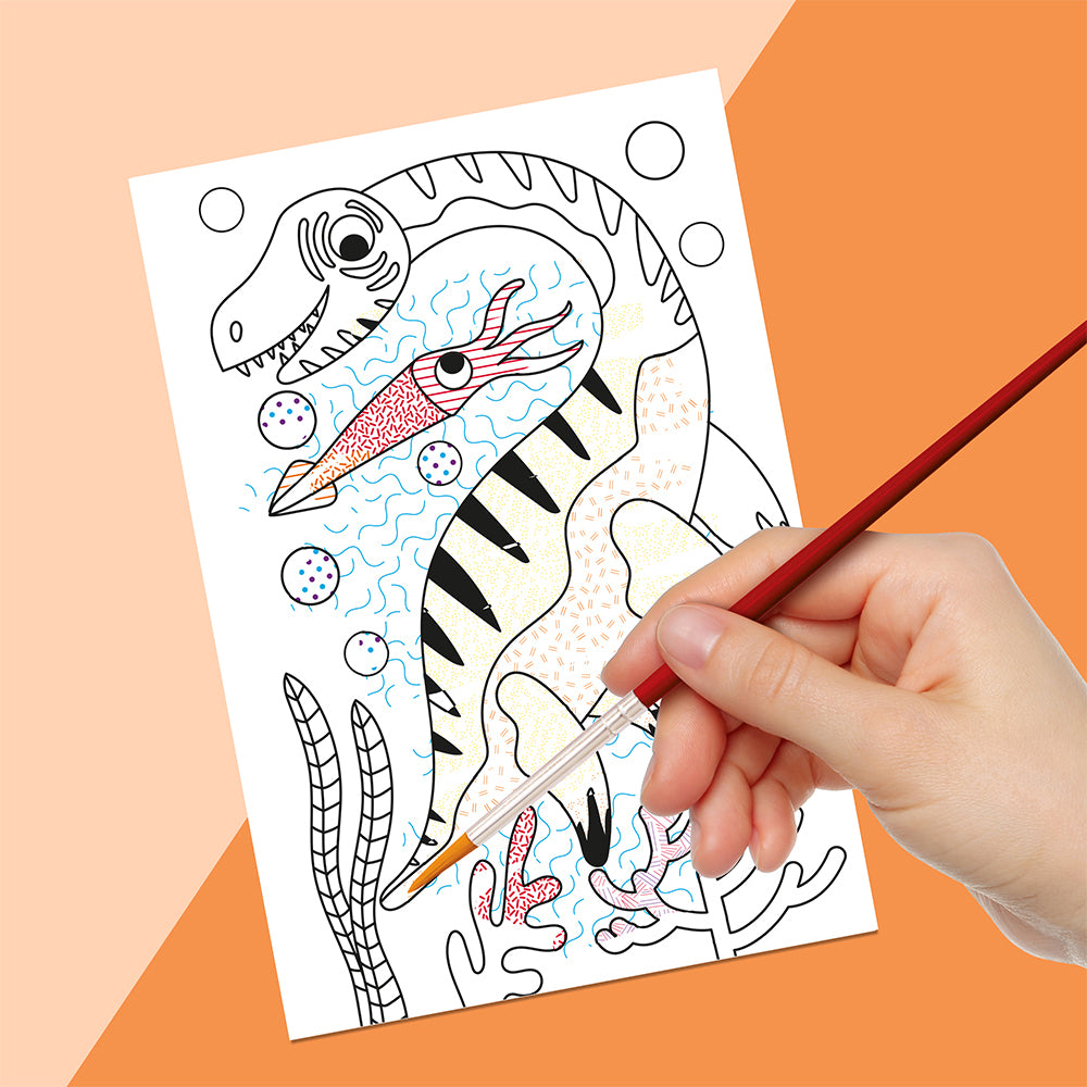 2x Bookoli Water Painting Fun Dinosaurs Childrens Activity Book