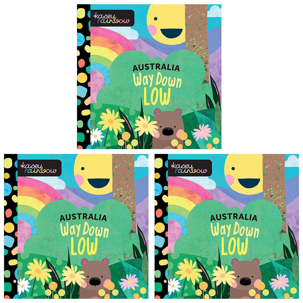 3PK Kasey Rainbow Way Down Low Kids Board Book 0-3y