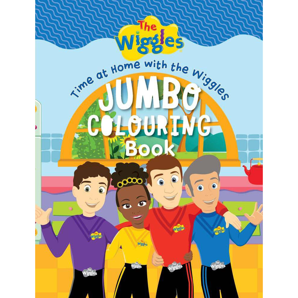 6PK The Wiggles Time At Home w/The Wiggles Jumbo Colouring Book 0-3y