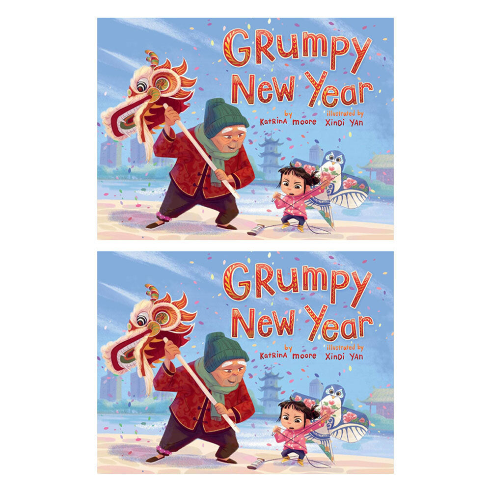 2PK Grumpy New Year Kids Bedtime Story Picture Book 3-8y